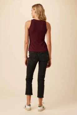 Jillian Dream Rib Tank - Plum - ReAmour -AGOLDE || CITIZENS OF HUMANITY Sales 7928 Jillian Plum 3 bd9348ca facd 46ae bd01 7dbb6b8374ef