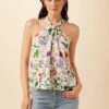 Hayden Washable Silk Blouse - Stella Floral White -AGOLDE || CITIZENS OF HUMANITY Sales 7934 Hayden Stella White 1