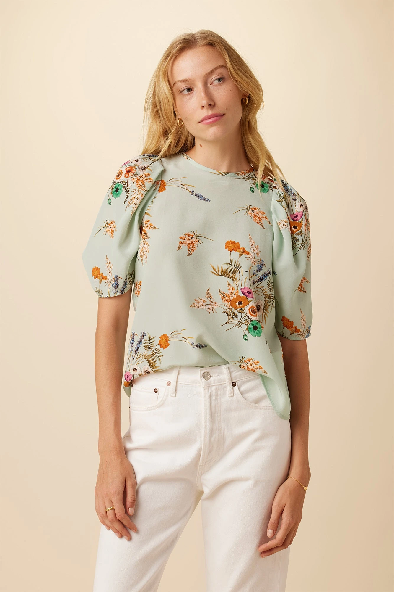 Sylvia Washable Silk Blouse - Cannes Floral 3 Sylvia Washable Silk Blouse - Cannes Floral