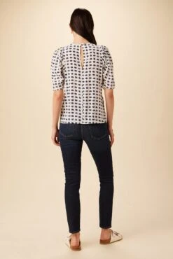 Sylvia Washable Silk Blouse - Squared Up White -AGOLDE || CITIZENS OF HUMANITY Sales 7935 Sylvia Silk Squared Up White 3