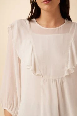 Catalina Cottonseed Cupro Blouse - White -AGOLDE || CITIZENS OF HUMANITY Sales 7938 Catalina White 4