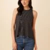 Sadie Tencel Slub Tank - Gigi Black Stripe -AGOLDE || CITIZENS OF HUMANITY Sales 7951 Sadie Gigi Stripe Black 1