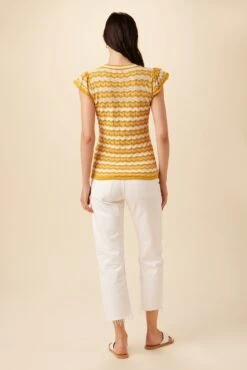 Kelso Organic Cotton Blouse - Ivory And Sunflower -AGOLDE || CITIZENS OF HUMANITY Sales 7954 Kelso Ivory Sunflower 3