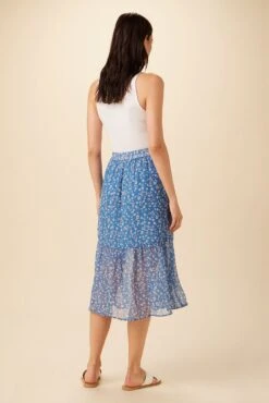Firenza Nouveau Silk Skirt - Brooklyn Floral -AGOLDE || CITIZENS OF HUMANITY Sales 7957 Firenza Brooklyn 3