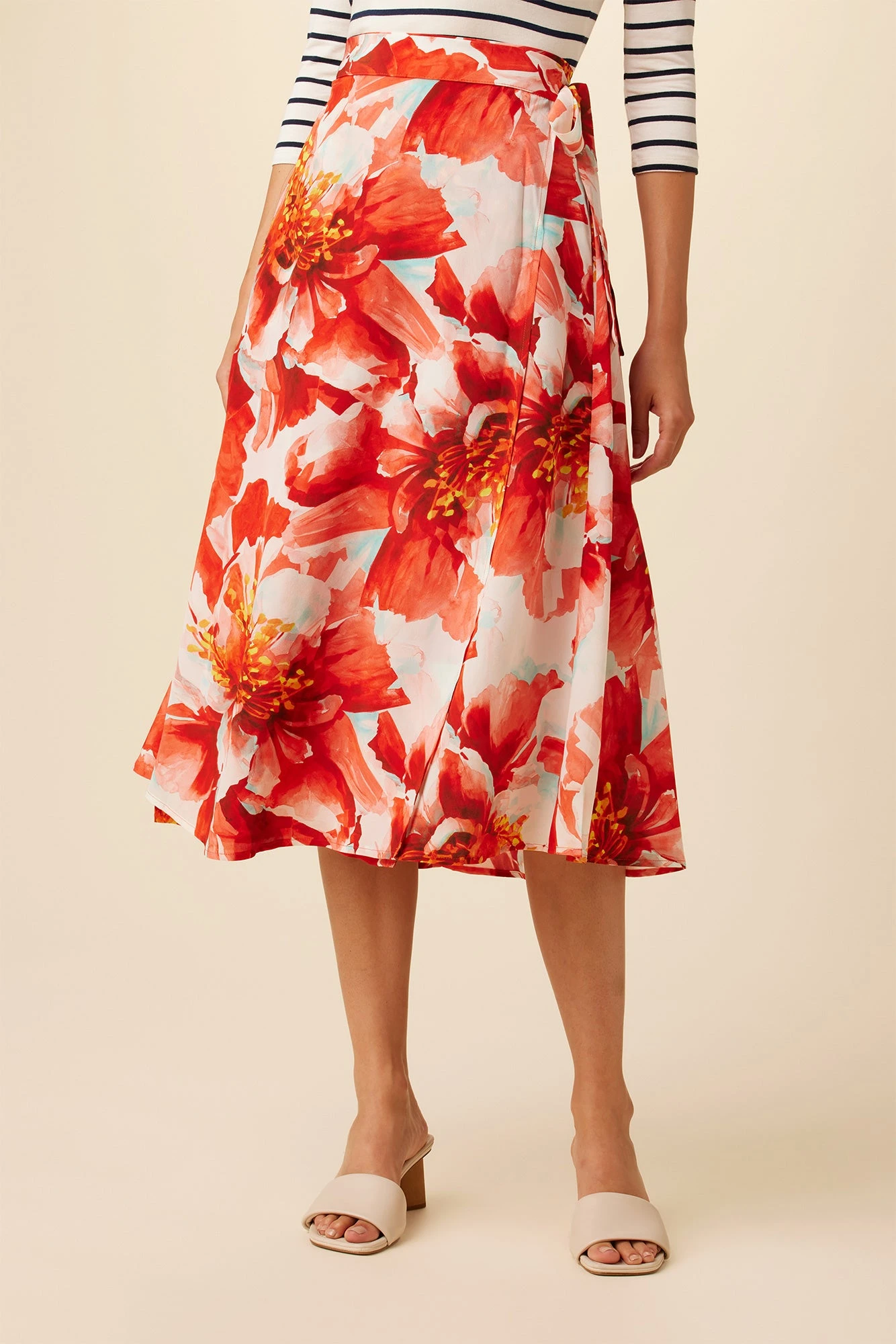 Blaze Washable Silk Wrap Skirt - Begonia 3 Blaze Washable Silk Wrap Skirt - Begonia