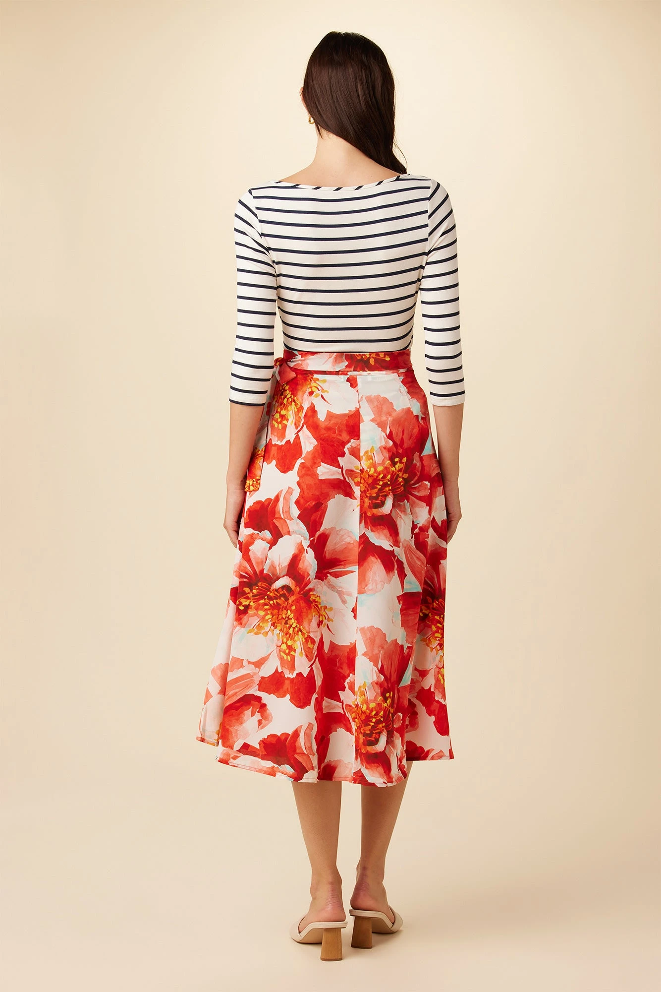 Blaze Washable Silk Wrap Skirt - Begonia 6 Blaze Washable Silk Wrap Skirt - Begonia - Image 4