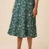 Blaze Washable Silk Wrap Skirt - Green Palm -AGOLDE || CITIZENS OF HUMANITY Sales 7965 Wrap Blaze Green Palm 1