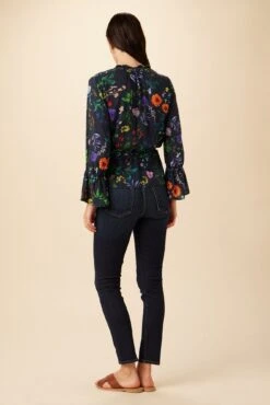 Paige Ecovero Blouse - Stella Floral Navy -AGOLDE || CITIZENS OF HUMANITY Sales 7967 Paige Stella Navy 3