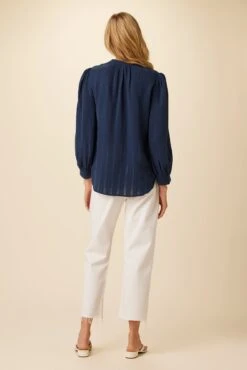 Charlotte Tencel Blouse - Black Iris -AGOLDE || CITIZENS OF HUMANITY Sales 7975 Charlotte Black Iris 3