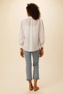Charlotte Tencel Blouse - White -AGOLDE || CITIZENS OF HUMANITY Sales 7975 Charlotte White 3
