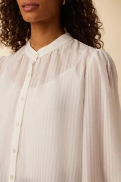 Charlotte Tencel Blouse - White -AGOLDE || CITIZENS OF HUMANITY Sales 7975 Charlotte White 4