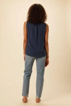 Alicia Tencel Blouse - Black Iris -AGOLDE || CITIZENS OF HUMANITY Sales 7976 Alicia Black Iris 3