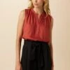 Alicia Tencel Blouse - Red Clay -AGOLDE || CITIZENS OF HUMANITY Sales 7976 Alicia Red Clay 1