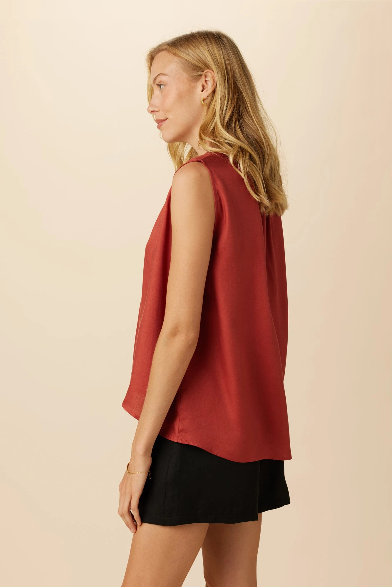 Alicia Tencel Blouse - Red Clay 4 Alicia Tencel Blouse - Red Clay - Image 2