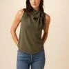 Leyna Washable Silk Blouse - Olive 1 Leyna Washable Silk Blouse - Olive -AGOLDE || CITIZENS OF HUMANITY Sales 7983 Leyna Olive 1