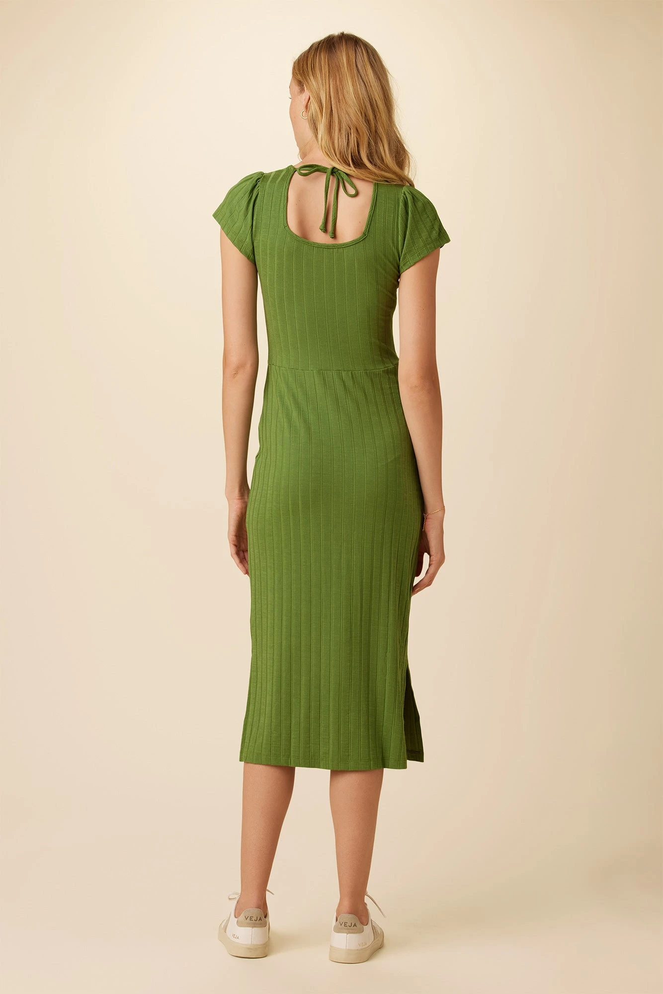 Cleo Provence Rib Dress - Pear 5 Cleo Provence Rib Dress - Pear - Image 3