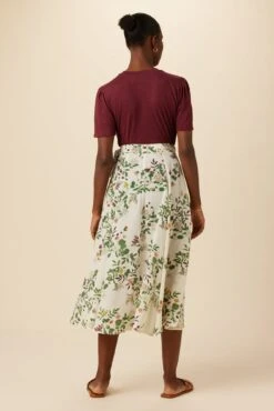 Flora Washable Silk Wrap Skirt - Silverwood Floral -AGOLDE || CITIZENS OF HUMANITY Sales 8327 Flora Silverwood Floral 3
