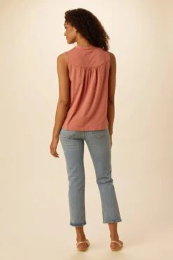 Hartley Reverie Slub Tank - Coral Haze -AGOLDE || CITIZENS OF HUMANITY Sales 9317 Hartley Coral Haze 3