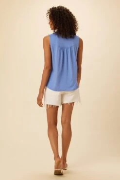 Hartley Reverie Slub Tank - Sky -AGOLDE || CITIZENS OF HUMANITY Sales 9317 Hartley Sky 3