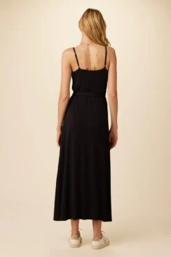 Astrida Maxi Wrap Dress - Black -AGOLDE || CITIZENS OF HUMANITY Sales 9321 Astrida Black 3