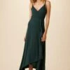 Astrida Maxi Wrap Dress - Darkest Spruce -AGOLDE || CITIZENS OF HUMANITY Sales 9321 Astrida Darkest Spruce 1