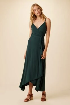 Astrida Maxi Wrap Dress - Darkest Spruce