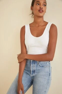 Mirabelle Dream Rib Tank - ReAmour -AGOLDE || CITIZENS OF HUMANITY Sales 9332 Mirabelle White 2657 web 8a750460 5dcc 4e20 9351 598812404494
