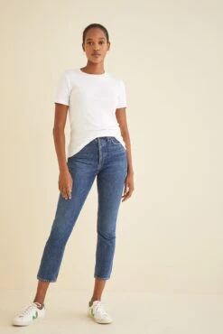 Talin Dream Rib Tee -AGOLDE || CITIZENS OF HUMANITY Sales 9367 Talin White 1833 web