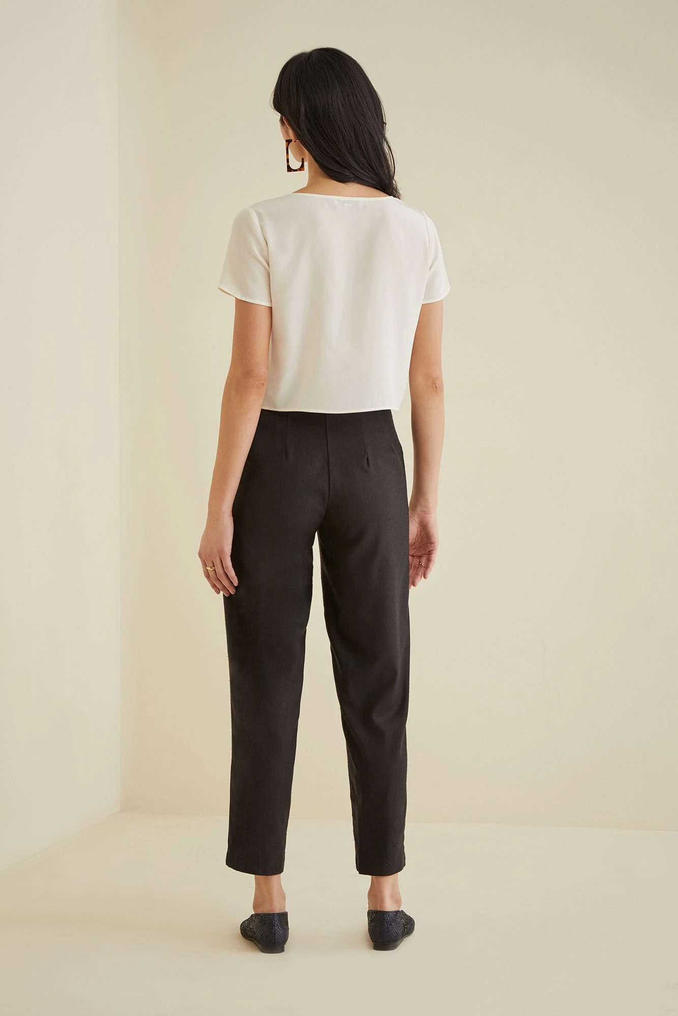 Dava Silk Noil Pants - Navy - ReAmour 5 Dava Silk Noil Pants - Navy - ReAmour - Image 3