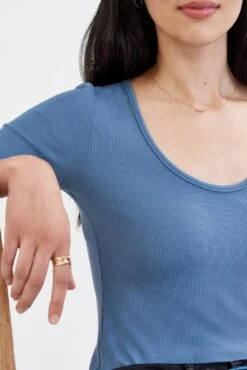 Itana Long Sleeve Dream Rib Tee - Horizon -AGOLDE || CITIZENS OF HUMANITY Sales 9456 Itana Horizon 1519 web 24a8cd2d 7025 4edb bba8 43b848ec8b17