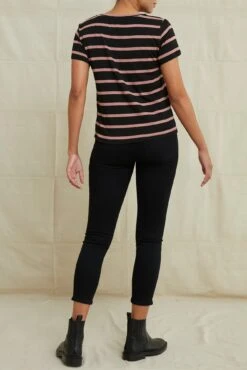 Berkeley Dream Knit Tee - Black And Quartz -AGOLDE || CITIZENS OF HUMANITY Sales 9493SSBerkeleySausalitoBlackQuartzStripe 3299 web 542adce1 381f 43b8 8178 8c44b7630a6c