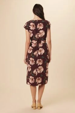 Cindra Washable Silk Midi Dress - Paysage Sepia -AGOLDE || CITIZENS OF HUMANITY Sales 9674 Cindra Paysage Sepia 3