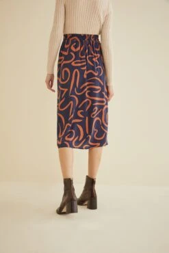 Ollie Midi Skirt - Matisse -AGOLDE || CITIZENS OF HUMANITY Sales 9678 Ollie Silk Matisse Rust 2326 web