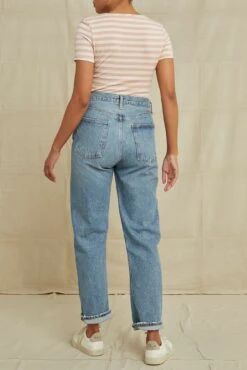 Cara Reverie Knit Tee - Rose And Ivory -AGOLDE || CITIZENS OF HUMANITY Sales 9818CaraParisStripeRoseIvory 7077 web