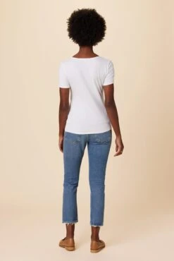 Cara Reverie Knit Tee - White -AGOLDE || CITIZENS OF HUMANITY Sales 9818 Cara White 3