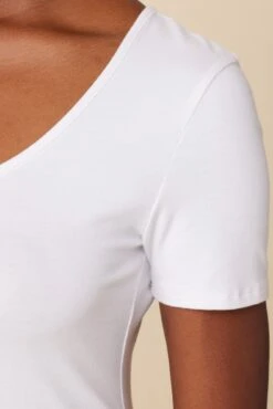 Cara Reverie Knit Tee - White -AGOLDE || CITIZENS OF HUMANITY Sales 9818 Cara White 4