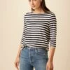 Cecelia Reverie Knit Tee - Paris Stripe -AGOLDE || CITIZENS OF HUMANITY Sales 9819 Cecelia Paris Stripe 1