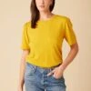 Odilia Reverie Slub Tee - Sunflower -AGOLDE || CITIZENS OF HUMANITY Sales 9828 Odilia Slub Sunflower 1