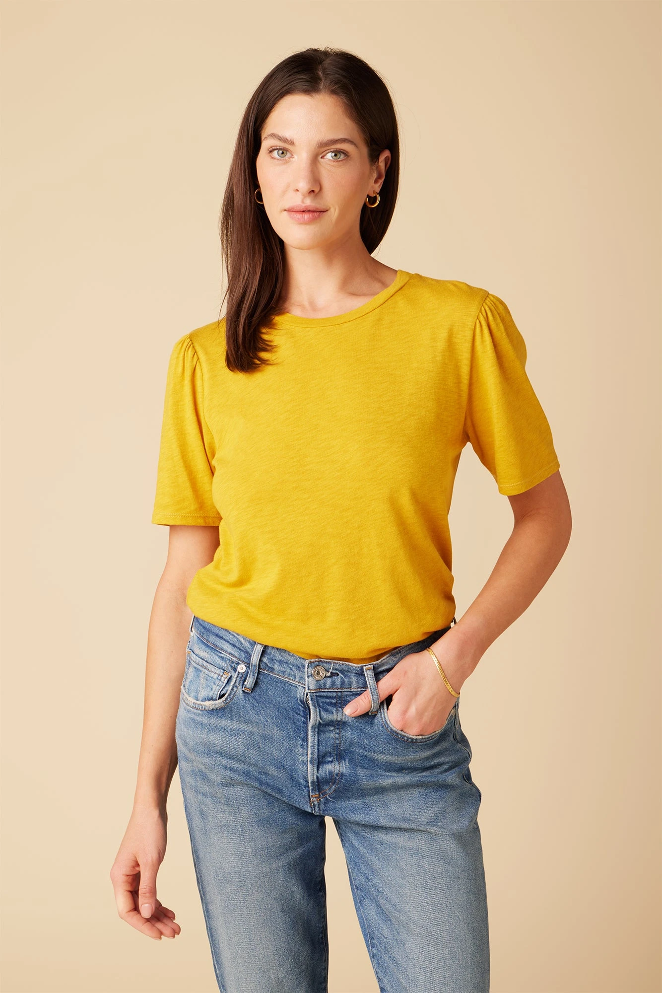 Odilia Reverie Slub Tee - Sunflower 3 Odilia Reverie Slub Tee - Sunflower
