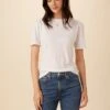 Odilia Reverie Slub Tee - White -AGOLDE || CITIZENS OF HUMANITY Sales 9828 Odilia Slub White 1