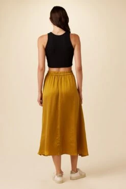 Blaze Cottonseed Cupro Skirt - Gold 14 Blaze Cottonseed Cupro Skirt - Gold -AGOLDE || CITIZENS OF HUMANITY Sales 9837 Blaze Cupro Gold 3