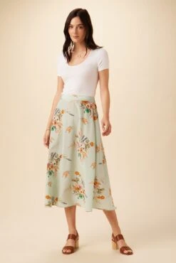 Blaze Washable Silk Skirt - Cannes Floral -AGOLDE || CITIZENS OF HUMANITY Sales 9838 Blaze Cannes Floral 5