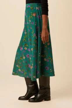 Blaze Washable Silk Skirt - Genoa Floral -AGOLDE || CITIZENS OF HUMANITY Sales 9838 Blaze Genoa Floral 2