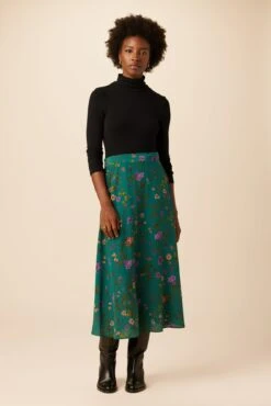 Blaze Washable Silk Skirt - Genoa Floral -AGOLDE || CITIZENS OF HUMANITY Sales 9838 Blaze Genoa Floral 4