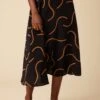 Blaze Washable Silk Skirt - Waves Caramel 2 Blaze Washable Silk Skirt - Waves Caramel -AGOLDE || CITIZENS OF HUMANITY Sales 9838 Blaze Silk Waves Caramel 1