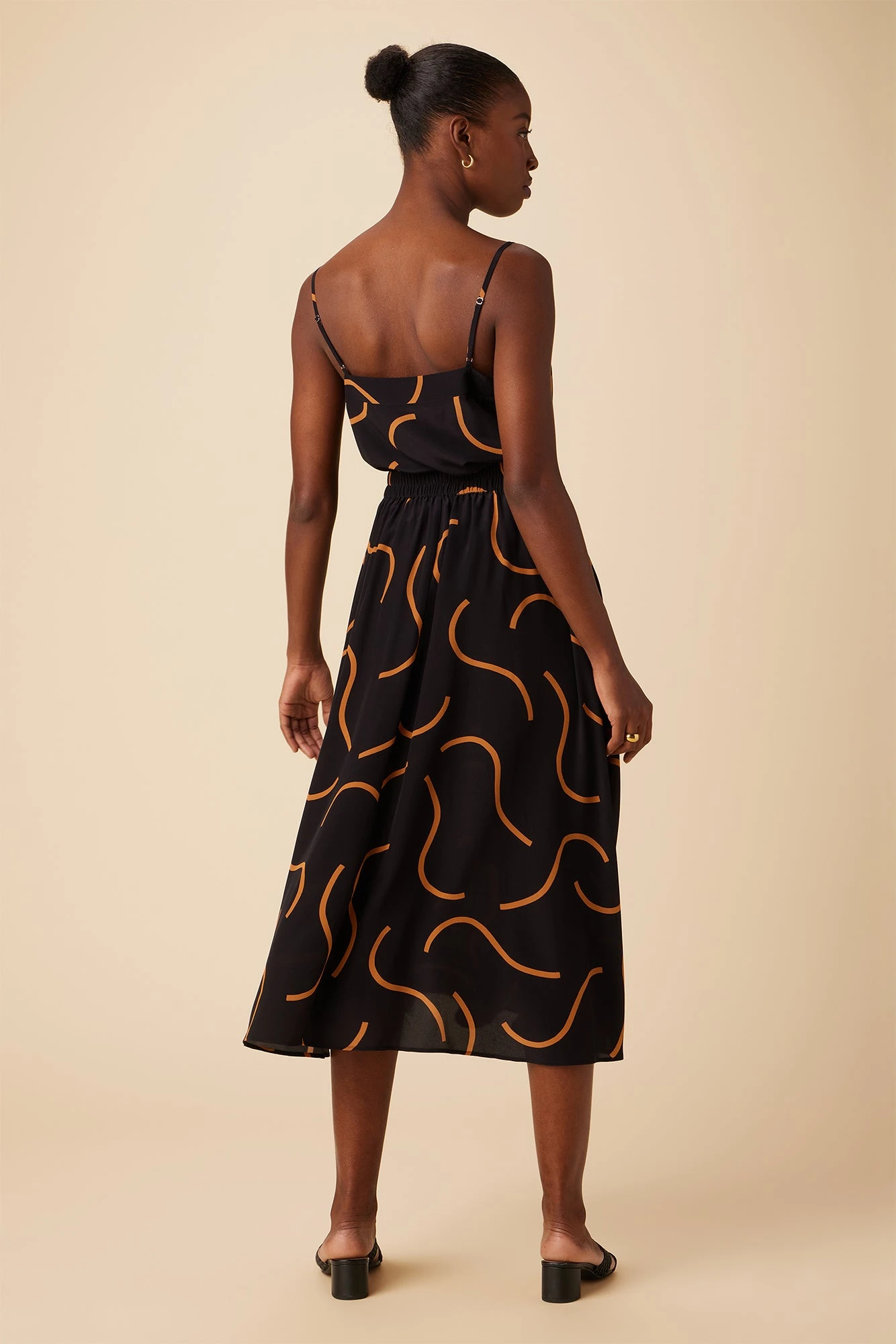 Blaze Washable Silk Skirt - Waves Caramel 6 Blaze Washable Silk Skirt - Waves Caramel - Image 4