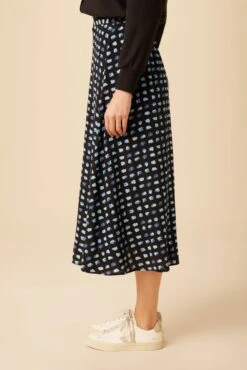 Blaze Washable Silk Skirt - Squared Up Black -AGOLDE || CITIZENS OF HUMANITY Sales 9838 Blaze Squared Up Black 2