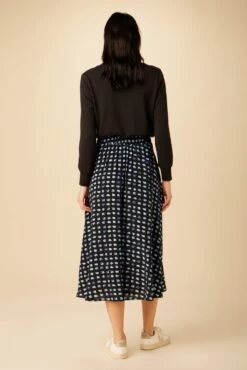 Blaze Washable Silk Skirt - Squared Up Black -AGOLDE || CITIZENS OF HUMANITY Sales 9838 Blaze Squared Up Black 3