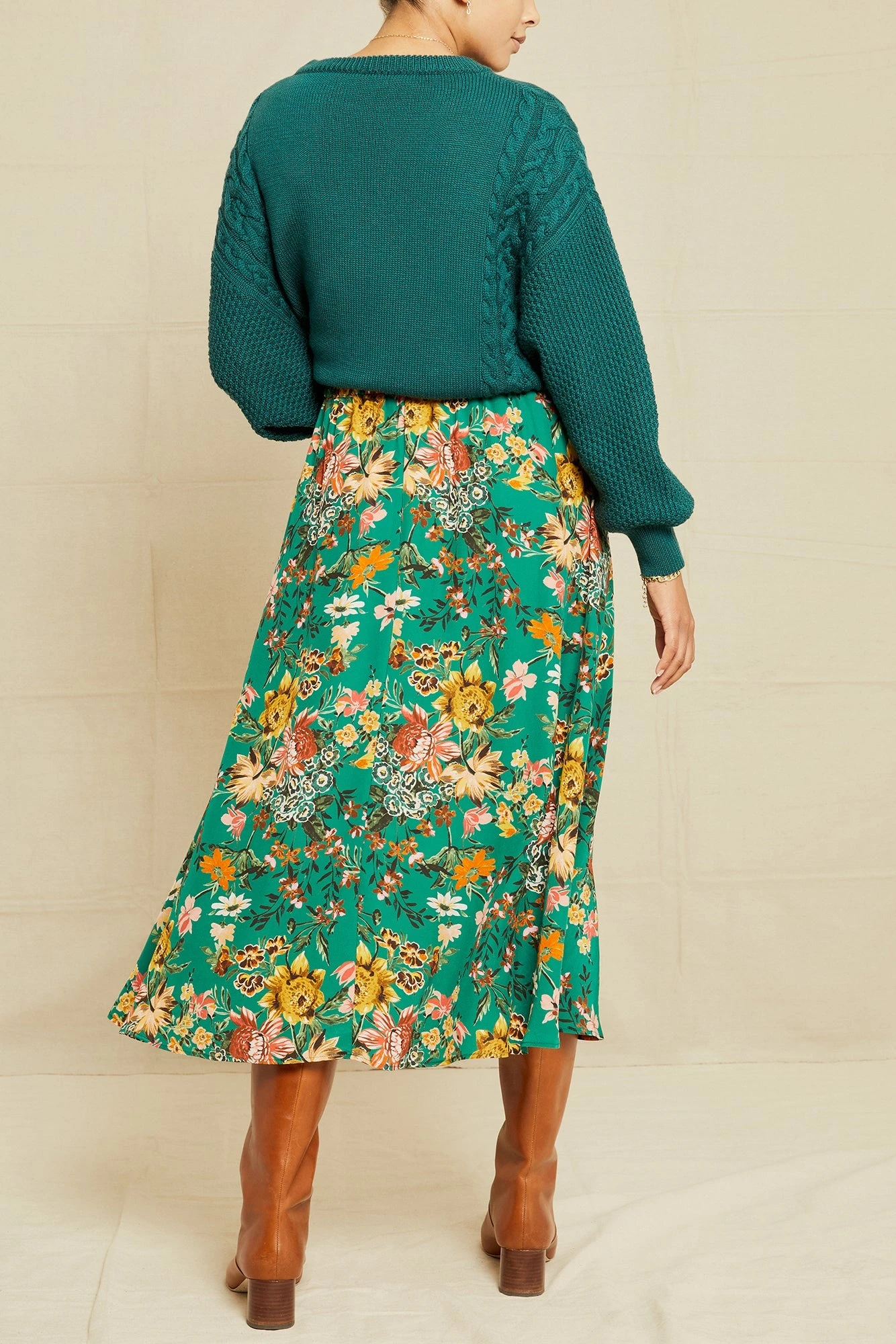 Blaze Washable Silk Skirt - Rosalind Floral 7 Blaze Washable Silk Skirt - Rosalind Floral - Image 5