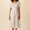 Michelle Cotton Eyelet Dress - White -AGOLDE || CITIZENS OF HUMANITY Sales 9987 Michelle Eyelet White 1